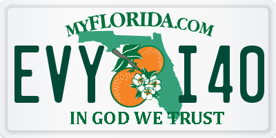 FL license plate EVYI40