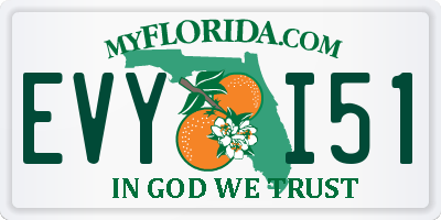 FL license plate EVYI51