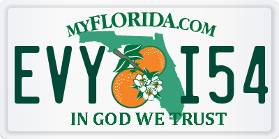 FL license plate EVYI54