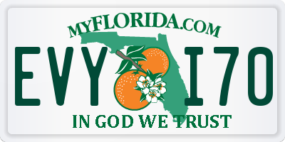 FL license plate EVYI70