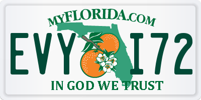 FL license plate EVYI72