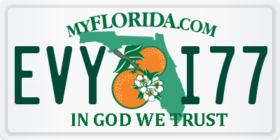 FL license plate EVYI77