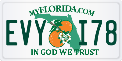 FL license plate EVYI78