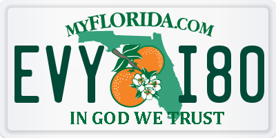 FL license plate EVYI80
