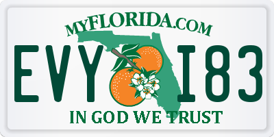 FL license plate EVYI83
