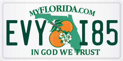 FL license plate EVYI85