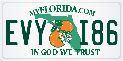 FL license plate EVYI86