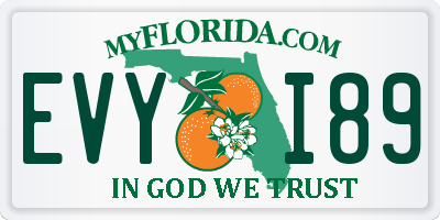 FL license plate EVYI89