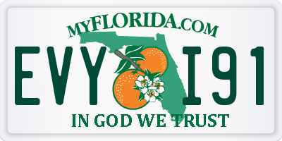 FL license plate EVYI91