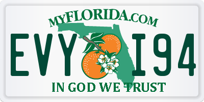 FL license plate EVYI94