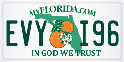 FL license plate EVYI96