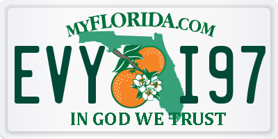 FL license plate EVYI97