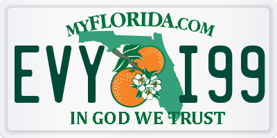 FL license plate EVYI99