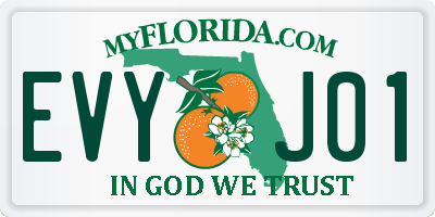 FL license plate EVYJ01