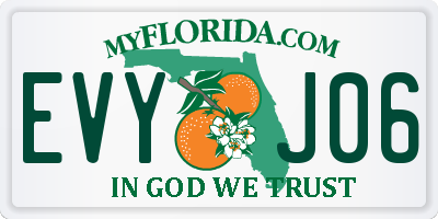 FL license plate EVYJ06