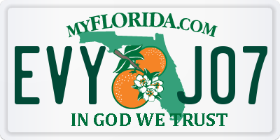 FL license plate EVYJ07