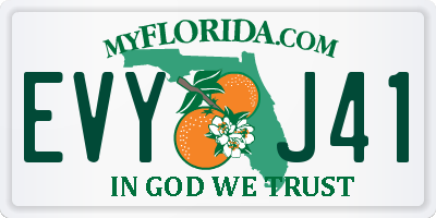 FL license plate EVYJ41
