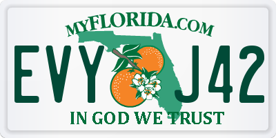 FL license plate EVYJ42