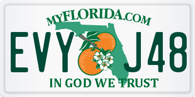 FL license plate EVYJ48