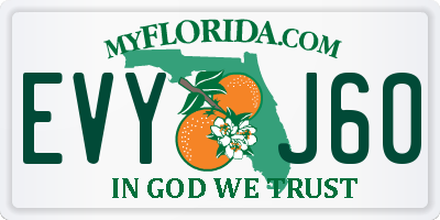FL license plate EVYJ60