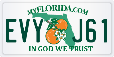 FL license plate EVYJ61