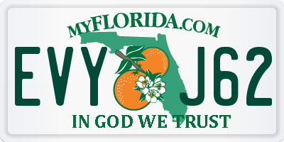 FL license plate EVYJ62