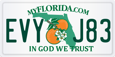 FL license plate EVYJ83