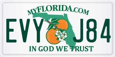 FL license plate EVYJ84