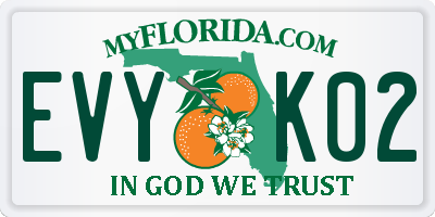 FL license plate EVYK02