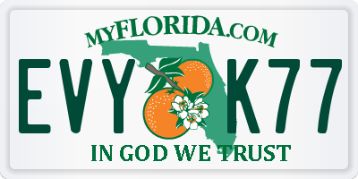 FL license plate EVYK77