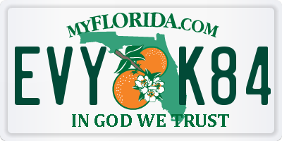 FL license plate EVYK84