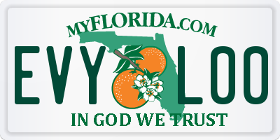 FL license plate EVYL00