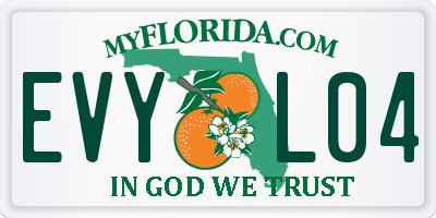 FL license plate EVYL04