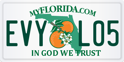FL license plate EVYL05