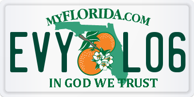 FL license plate EVYL06