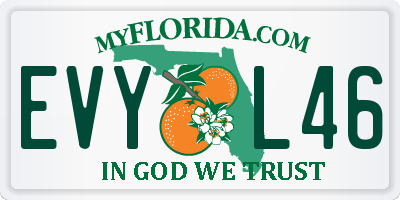 FL license plate EVYL46