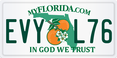 FL license plate EVYL76