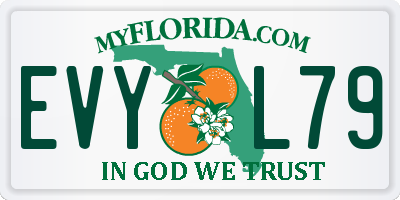 FL license plate EVYL79