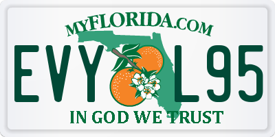 FL license plate EVYL95