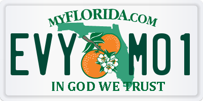 FL license plate EVYM01