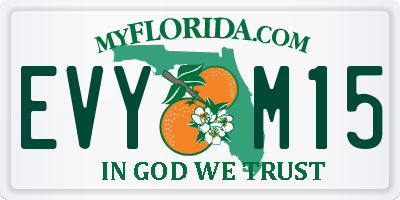 FL license plate EVYM15