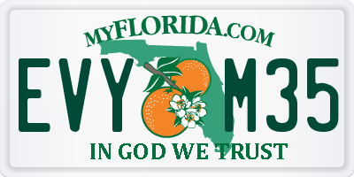FL license plate EVYM35