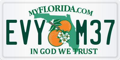 FL license plate EVYM37