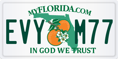 FL license plate EVYM77