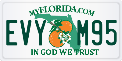 FL license plate EVYM95