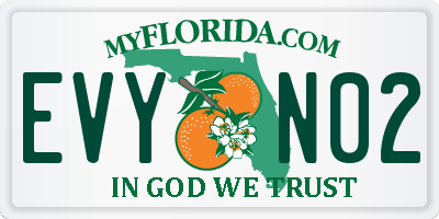 FL license plate EVYN02