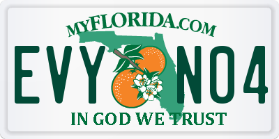 FL license plate EVYN04