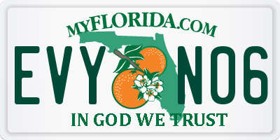 FL license plate EVYN06