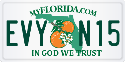 FL license plate EVYN15