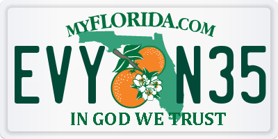 FL license plate EVYN35